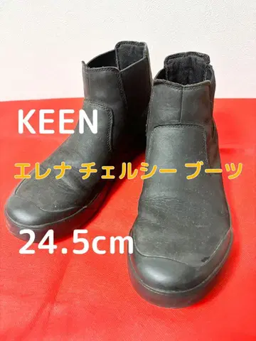 KEEN 우먼 엘레나 첼시 부츠 블랙 부츠 24.5cm