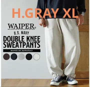 WAIPER 더블니 스웨트 팬츠 H.GRAY XL