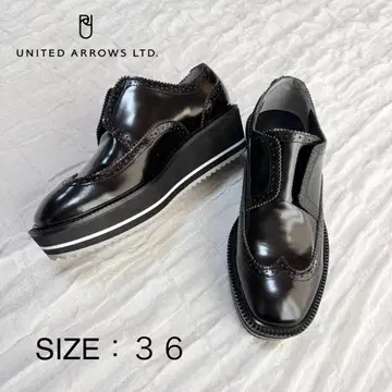 [1회 착용만 한 새상품급] 유나이티드 애로우즈 통굽 로퍼 윙팁 통굽