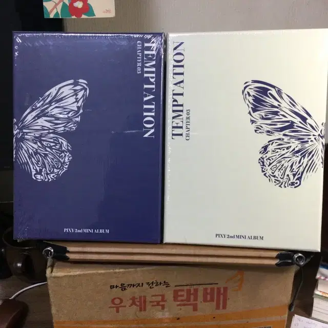 PIXY Temptation 앨범 화이트/네이비 세트