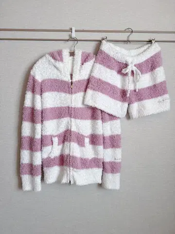 젤라또피케 보더 후드티 룸웨어 숏팬츠