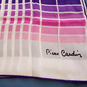 Pierre Cardin 실크 스트라이프 스카프