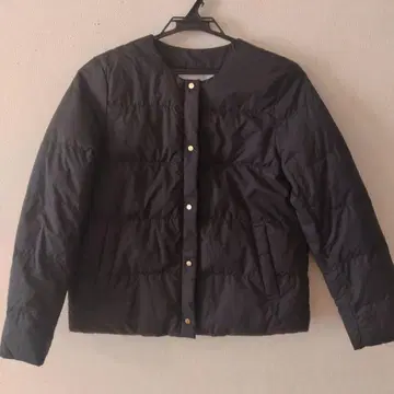 OPAQUE.CLIP 노카라 다운 자켓 블랙