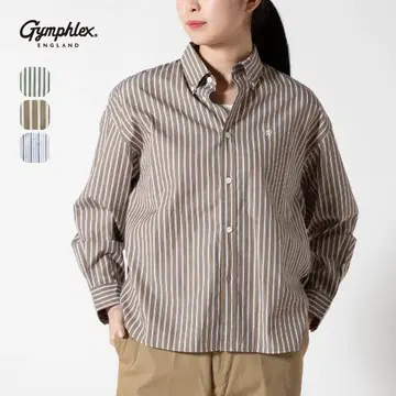 Gymphlex 스트라이프 버튼다운 셔츠