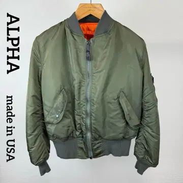 ALPHA 알파 미국제 USA MA-1 플라이트 자켓 카키