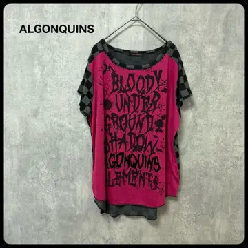 # ALGONQUINS 반팔T셔츠 절개 핑크 상의