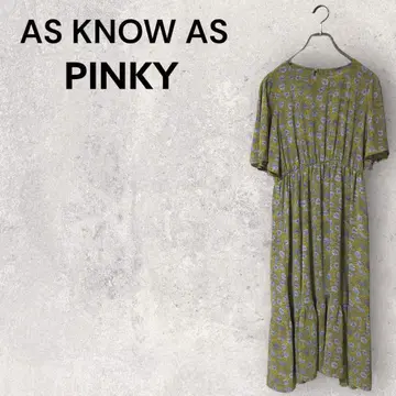 AS KNOW AS PINKY 원피스 꽃무늬 올 패턴 롱 기장 여성용