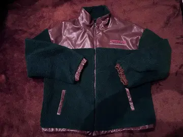 ATTITUDE 플리스 자켓 다크 그린