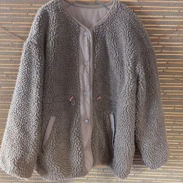 클래식 엘프 모스그린 리버서블 보아 자켓 L