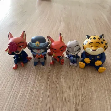 주토피아 어깨 쿵 피규어 숨바꼭질 5종 세트