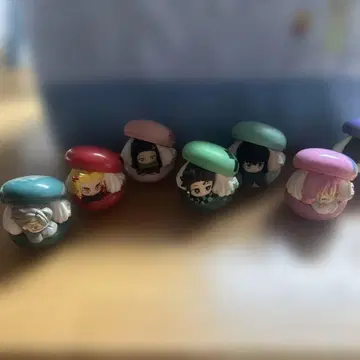 애니메이션 캐릭터 마카롱형 피규어 7개 세트