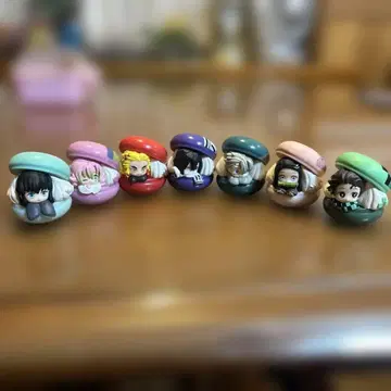 애니메이션 캐릭터 마카롱형 피규어 7개 세트