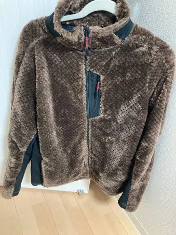 다이아 플리스 안감 알루미늄 자켓, 브라운 M 워크맨