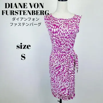 [ a1365 ] 다이앤 폰 파스텐버그 실크 원피스 2 핑크