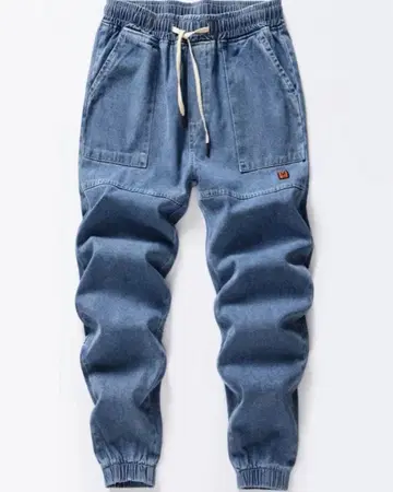 데님 원단 하렘 팬츠