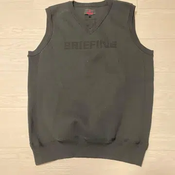 BRIEFING 블랙 V넥 베스트 L