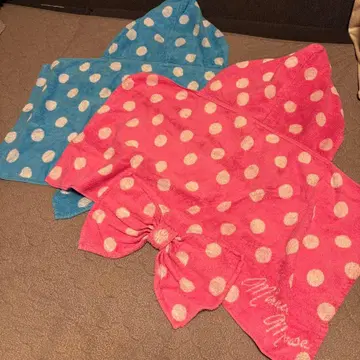 디즈니 후드 부착 판초 타월