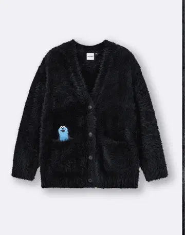 GU 퍼펫 순순 오버 사이즈 가디건 블랙 XL