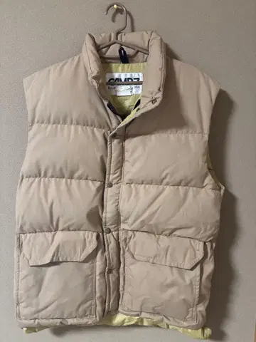 CAMP7 USA제 다운 베스트 베이지 레트로 구제 의류