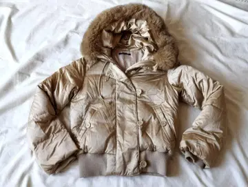 띠어리 샴페인 골드 퍼 다운 자켓 N-2B