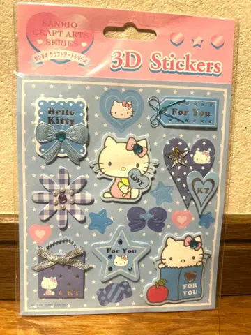 산리오 크라프트 아트 시리즈 3D Stickers 초레어 쇼와 레트로