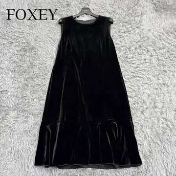 새상품급 '20년 폭시 벨로아 원피스 드레스 플레어 A라인 워셔블