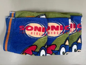 소닉 핸드 타월 3개 세트 레트로 게임 헤이세이 레트로