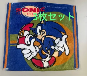 소닉 핸드 타월 3개 세트 레트로 게임 헤이세이 레트로