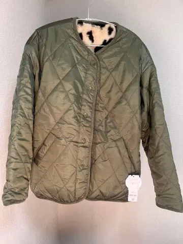 coca 리버서블 퀼팅 블루종 워셔블 새상품