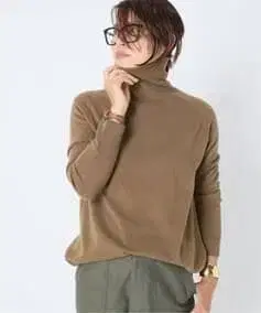 Deuxieme Classe 터틀넥 스웨터 카키