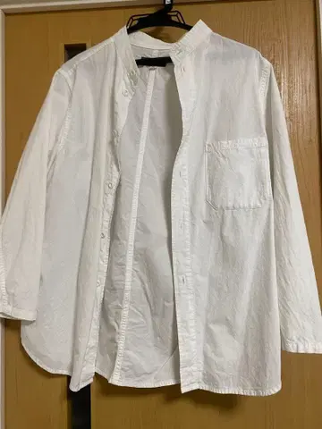 WearMasters 화이트 밴드 카라 셔츠