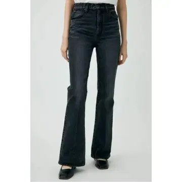 컨디션 최상 마우지 MVS FLARE 블랙 플레어 데님 가죽 패치 26