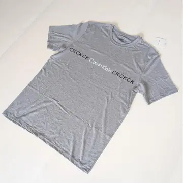 캘빈 클라인 T셔츠 M 슬리퍼 로고 그레이 반팔