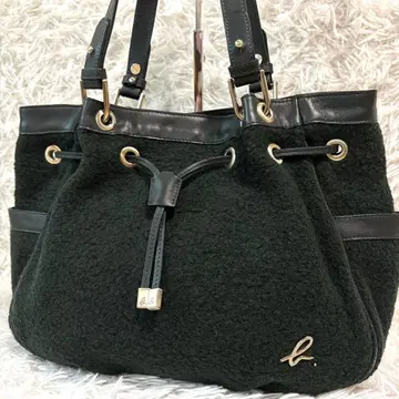 컨디션 최상/레어 컬러 에네스베 보야주 토트백 보아 로고 금장 장식 절개