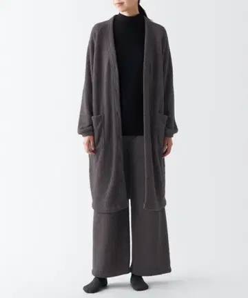 무인양품 니트 플리스 롱 가디건 & 롱 팬츠