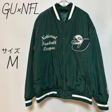 GU x NFL 콜라보 바시티 자켓 뉴욕 제츠 사이즈 M