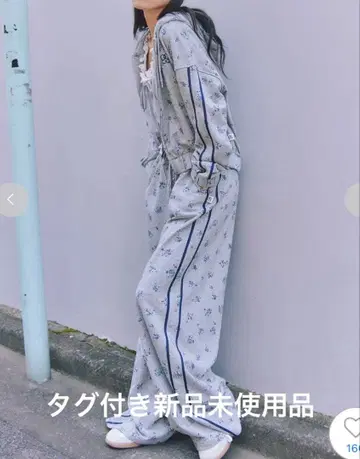 SNIDEL UV컷 후디 후드티 & 맨투맨 와이드 팬츠 플라워