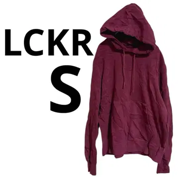 LCKR [ S ] 버건디 후드티 퍼플 후드 부착