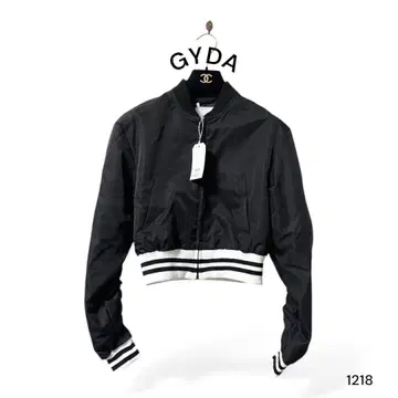 [ 1218 ] GYDA 리브 라인 숏 블루종 블랙 블루종 숏 기장 F