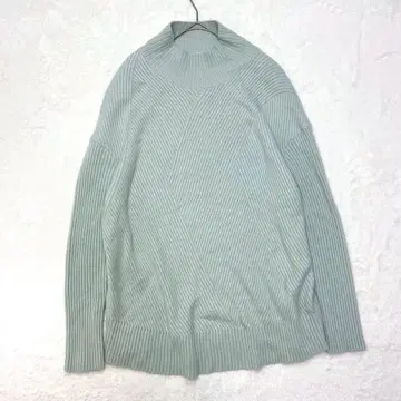 크로스플러스 니트 튜닉 / 울 하이넥 오버 사이즈 체형 커버