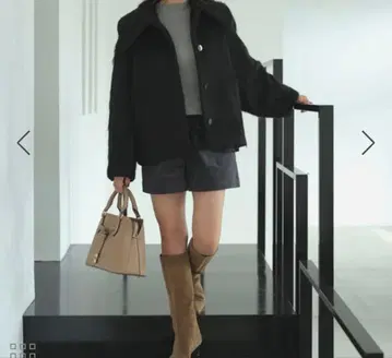 [ 아우터 총선거 1위 ] 빅 칼라 모몽가 샤기 숏코트