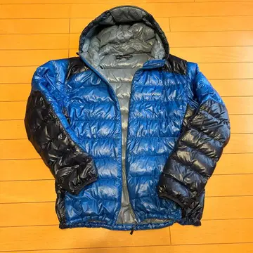 몽벨 U.L 가이드 후드티 다운 자켓 블루 후드