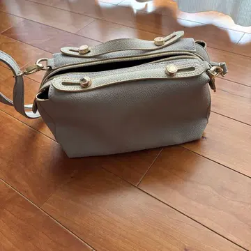 그레이 더블 지퍼 숄더백