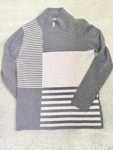 PICONE 피코네 니트 스웨터 하이넥 캐시미어 100% 그레이