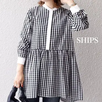 SHIPS 깅엄 체크 긴팔 셔츠