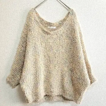 로리즈팜 샤기 니트 폴리에스테르 100% 멀티 컬러 M 긴팔