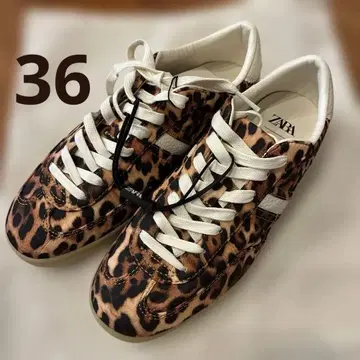 이번 시즌 완판템 ZARA 레오파드 무늬 스니커즈 36 23.5cm