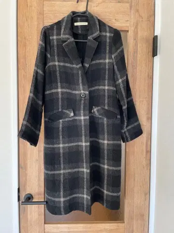 GALLARDAGALANTE 체스터 코트 블랙/그레이 체크