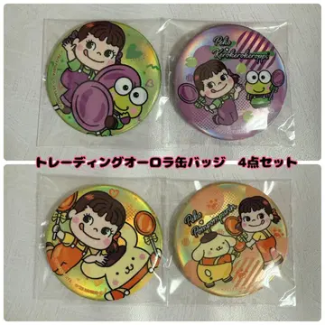 페코짱 페코짱 x 산리오 캐릭터즈 캔뱃지 4개 세트