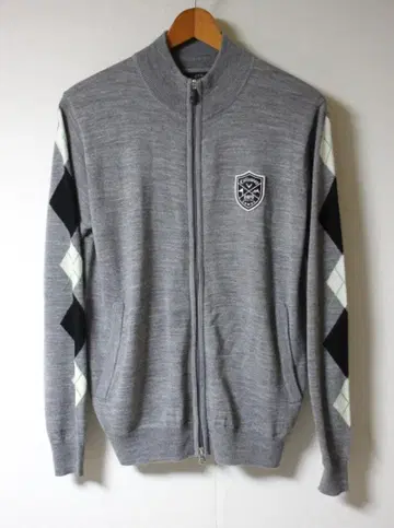 캘러웨이 아가일 무늬 집업 스웨터 M 니트 자켓